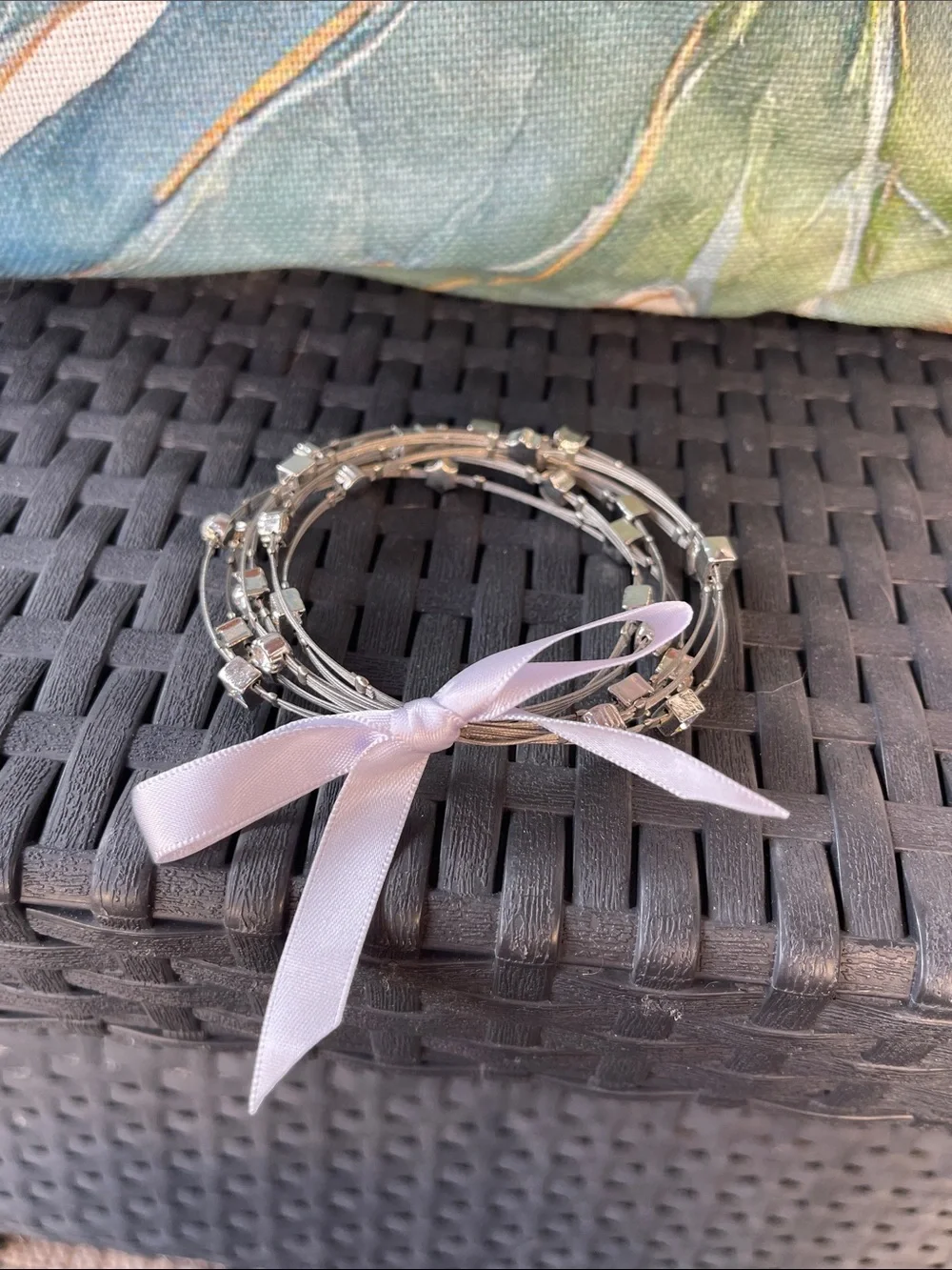 Set of 6 Silver Stackable Bracelets